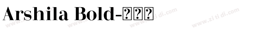 Arshila Bold字体转换